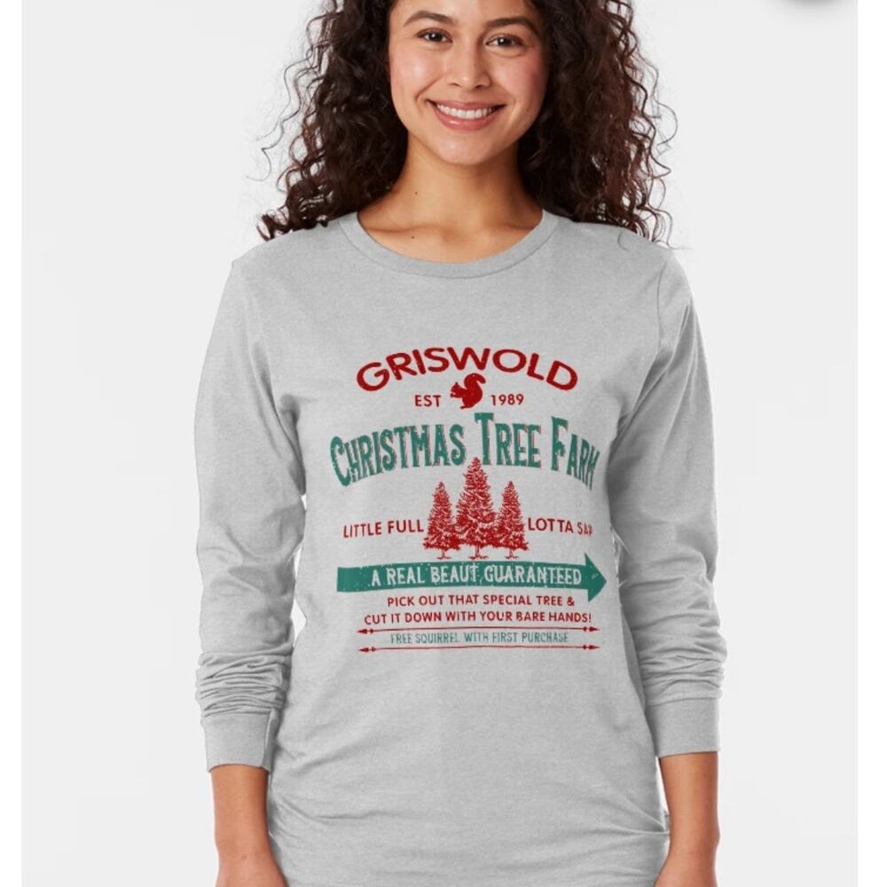 NWOT Griswold‎ Christmas Tree Farm Graphic Tee-Shirt Top